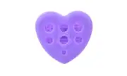 Heart Shape Make Up Brushes Cleaner Pad purple