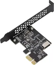 Dpofirs PCIE to Type E Riser Card Expansion Card, USB3.2 PCI E Riser Card for Win XP 7 8 10 11 Linux, ASMedia ASM1042A Master Control, PCIE to USB3.2 GEN1 5Gbps Type C Front (Black)…