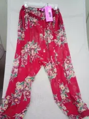 Betsey Johnson 1980s style sheer chiffon baggy harem pants size S runs big