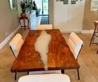 Dinning Table Top Decor Epoxy Resin Art, Epoxy Resin Wood Table Top For Hallway