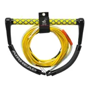 Dyneema Flat Line Wakeboard Rope, 4 Sections, 70-Feet, Yellow