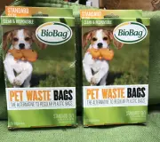 Lot Of 2 Biobag Clean & Responsible Pet Waste Bags Alternative To Regular Bags