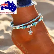 Starfish Turtle Beaded Women Ankle Chain Infinity Sandal Anklet