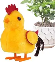 Chicken Stuffed Animal Electronic Toy | Mimicking Flapping Wings Soft Plush Chick Toy,Interactive Sensory Educational Plush Doll for Early Development Creative Play