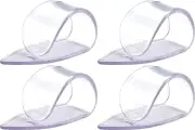 4 x Jim Dunlop Clear "D" Plastic Large Gauge Thumbpicks 9036R Thumb Picks