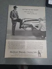 Hardware Mutuals Sentry Life Insurance 1961 Print Ad 8x11 Vintage