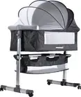 mamakiddies 2in1 Snoozel Bedside Co Sleeper Rocker Baby Bassinet Cot Crib