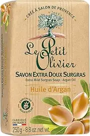 Extra Mild Surgras Soap - Argan Oil by Le Petit Olivier for Women - 8.8 oz Soap