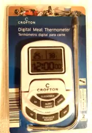 Crofton Digital Meat Thermometer With Probe And Timer New Sealed