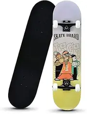 Sports Beginner Skateboard, (The Prodigal Brother Pattern) Four-Wheel Double Tilt 31-inch 8-Layer Maple Professional Skateboard Suitable for Young Adults