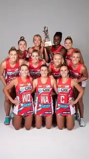 NETBALL NSW SWIFTS CHAMPIONS TEAM PRINT POSTER, MELBOURNE VIXENS THUNDERBIRDS2