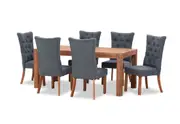 SILVERWOOD 7 Piece Dining Suite with Nottingham Dining Chairs