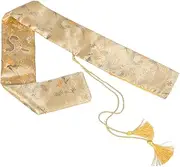 Silk Bag with Golden Tassel Japanese Samurai Wakizashi Tanto Carry Bag Taiji- Collecting Sleeve Pouch