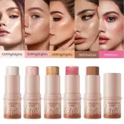 Women Contour Cream Blush Stick for Cheeks Lips Highlighter Stick Face Makeup/