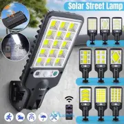 LED Solar Wall Light PIR Motion Sensor Outdoor Garden Security Waterproof+Remote
