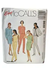 McCalls Sewing Pattern 8639 Skirt Pants Top Shirt Coat Jacket Miss Size 10-14