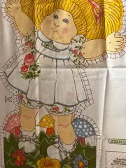 FP-25-014-FABRIC PANEL-ORIGINAL APPALACHIAN ARTWORK-CABBAGE PATCH DOLL-OPEN ARMS