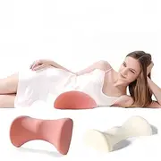 LeoLeoxx Lumbar Support Pillow,Back Pillow for Bed， relieves Lower Back Pain, ergonomically Shaped Lumbar Support，Pillow for Back Pain，Sciatica Pillow for Sleeping (Pink)