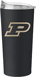 Logo Brands NCAA Purdue Boilermakers 20oz Flipside Powder Coat Tumbler - Double-Wall Insulated, Non-Slip Base, and High Lip Slider Lid