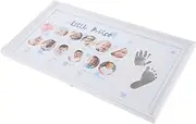 LIFKICH Newborn Hand And Footprint Photo Frame 12 Month Baby Growth Record Photo Frame Desktop Decoration New Parents Accessory Nursery Decor And Baby Keepsake