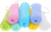 Mikinona 7pcs Soap Saver Pouch Net Body Cleansing Tool Material Accessory Easy to Use and Suspend Random Color