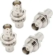 BNC Female to Female Adapter Bulkhead Connector RF Coax Extension BNC Coupler for CCTV Security Camera System … (4-Pack)