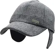 [eYourlife2012] Mens Winter Thick Woolen Fleece Watch Baseball Hat Cap with Earmuffs Ear Warmers