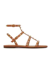 Valentino Garavani Rockstud T-Bar Strap Sandals 35,36,37,38,39,37.5,38.5,39.5,40.5,40,41.5,41,36.5,42,35.5 almond-colored