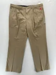 Vintage Dockers Original Khaki Pants Mens 46x32 Brown Microsanded Finish Classic