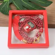 Elegant Muslim Prayer Beads with Digital Counter – Red Tasbih/ Misbaha Set