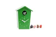 KOOKOO AnimalHouse Green, Small Cuckoo Clock with 5 Farm Animals Sounds (Natu...