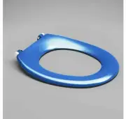 Caroma CARAVELLE CARE TOILET SEAT Single Flap, S/Steel Hinge SORRENTO BLUE