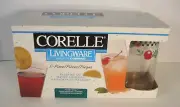 8 Corelle Farm Fresh Beverage Set - 16 Oz. / 472 mL Cooler Glasses 6" Tumblers