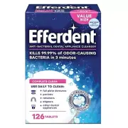 Efferdent Retainer Cleaning Tablets, Denture,Complete Clean, 126 Tablets