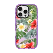 iPhone 16 Pro Impact Case MagSafe Compatible tropical vibe (transparent)