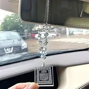 [LKBNEOKL] Islam White Crystal Beads Allah Quran AYATUL KURSI car Hanging car Pendant