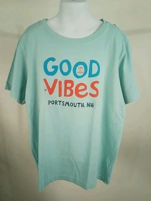 Life is Good Kid Short Sleeve Crusher Tee Good Vibes Beach Blue XX-Large 80123-B