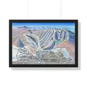 Whitetail Resort PA Trail Map Framed Poster Pennsylvania Ski Resort 30x20