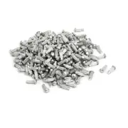 200pcs M2.5 x 8mm Knurled Shank Round Head Aluminum Solid Rivet Silver Tone