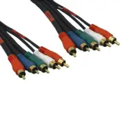 [Lot10] 12Ft 5-RGB/RW Component Male to Male Video/Audio Cable 5RCA DVD VCR to T