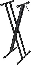 Adjustable Keyboard Stand-Double X Folding Electric Piano Stand for 88 Key and Smaller-Digital Piano Stand Keyboard Riser-Music Key Board Lift-Adjustable Height