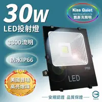 在飛比找momo購物網優惠-【KISS QUIET】質感黑-白光/黃光 30W LED投