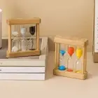 Wooden Sand Clock 1/3/5 Minutes Hourglass Sandglass Toothbrush Timer Kids Gift