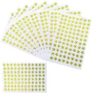 960 Grains Gold Star Adhesive Stars ， Mini Teacher Rewards, Classroom Incentives ， Self-Stick Decoratives for Charts, Scrapbooking (10 Sheets)