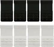 [FOTN] Adjustable Bra Extender 3 Hooks – Soft material Comfortable Fit, Fitting for Plus Size, Postpartum, and Maternity (8 PCS, 3 Hook, 0.75''inch), 8 Pcs, Black, White, 3 Hook, 0.75''inch