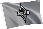 Desert Cactus Las Vegas Aces Flag Team WNBA Women's National Basketball Association 100% Polyester Indoor Outdoor 3 feet x 5 feet Flag (Design E)