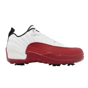 Nike 高爾夫球鞋 Air Jordan XII Low 男鞋 白 紅 可拆式鞋釘 CHERRY AJ12 DH4120-161