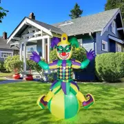 Mardi Gras Jester Mask Ball Airblown Inflatable Decor Blow Up Carnival Parade