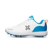 Payntr XPF-19 Cricket Spikes White/Blue(Free Spare Metal Spikes)