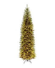 National Tree Company 9ft Kingswood Fir Pencil Tree with 500 Clear Lights
